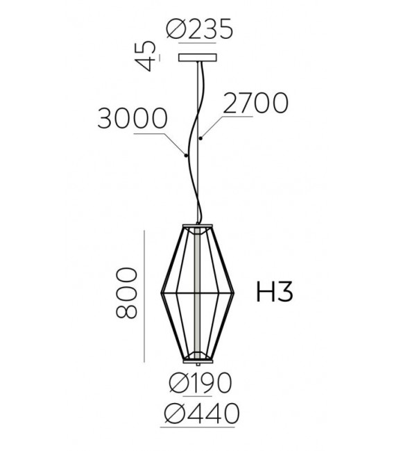 Pakabinamas LED šviestuvas ACB - TOTEM H3