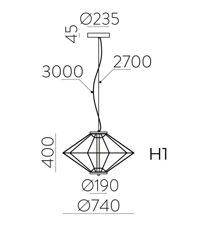 Pakabinamas LED šviestuvas ACB - TOTEM H1