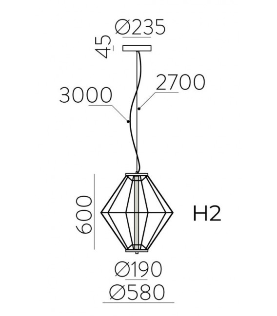 Pakabinamas LED šviestuvas ACB - TOTEM H2