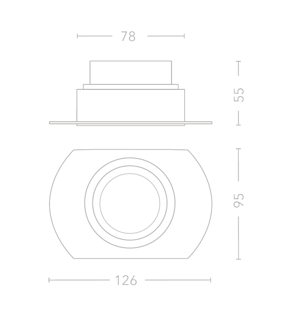 Priglaistomas šviestuvas SEARCHLIGHT - ZELDA TRIMLESS ROUND - Image 5