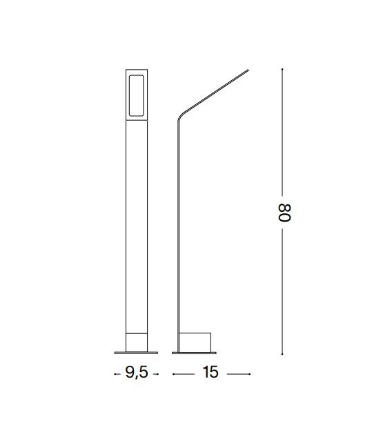Lauko LED šviestuvas IDEAL LUX - AGOS BIG