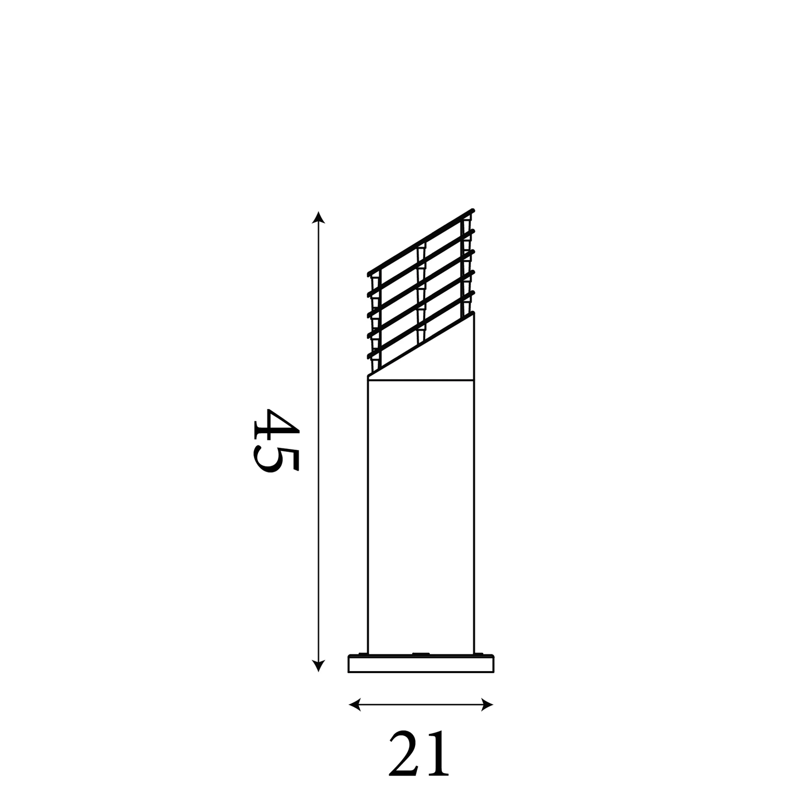 Lauko šviestuvas SEARCHLIGHT - BOLLARD 45