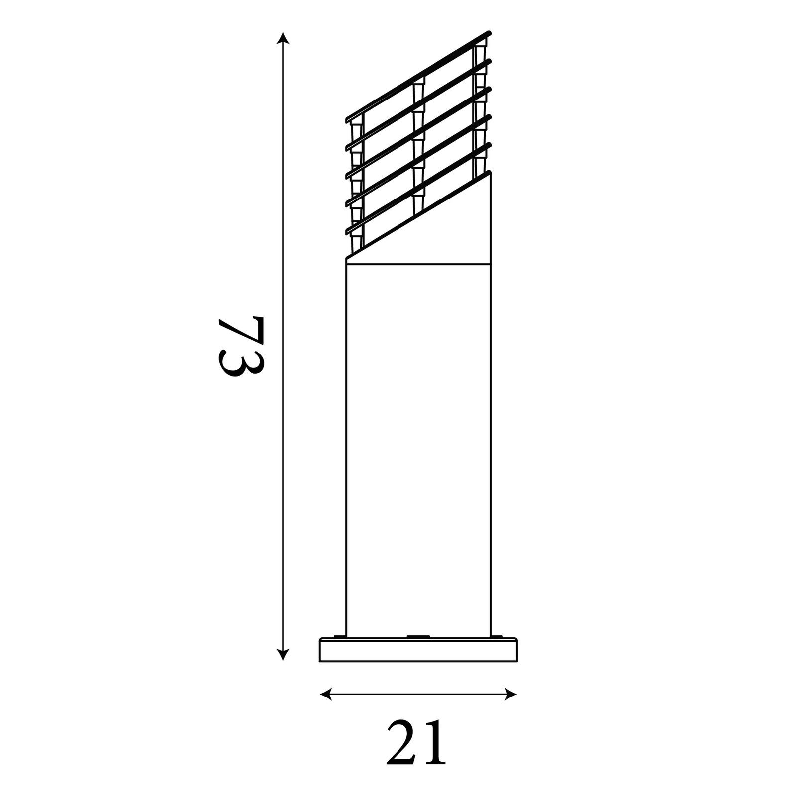 Lauko šviestuvas SEARCHLIGHT - BOLLARD 73