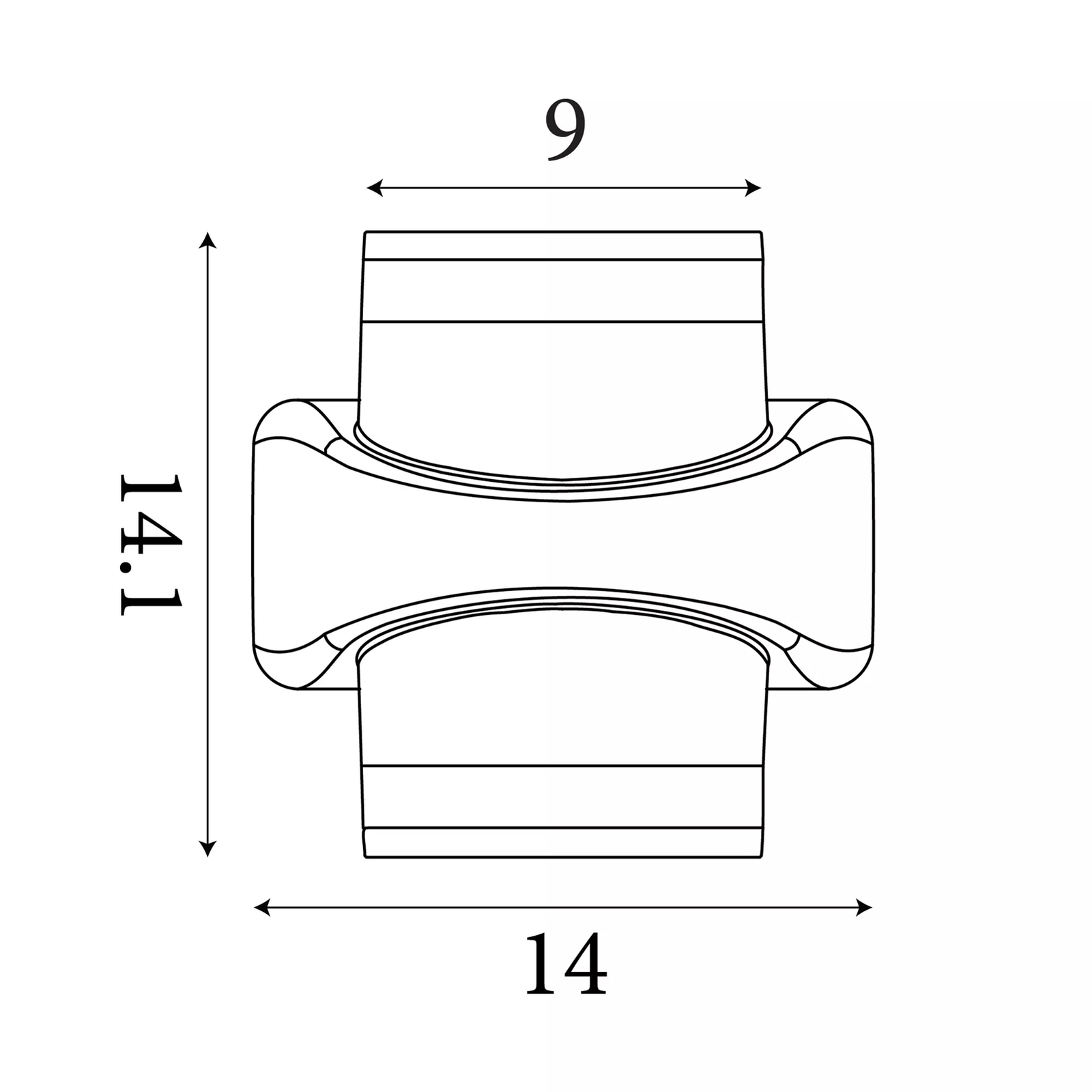 Sieninis LED lauko šviestuvas SEARCHLIGHT - GRIP