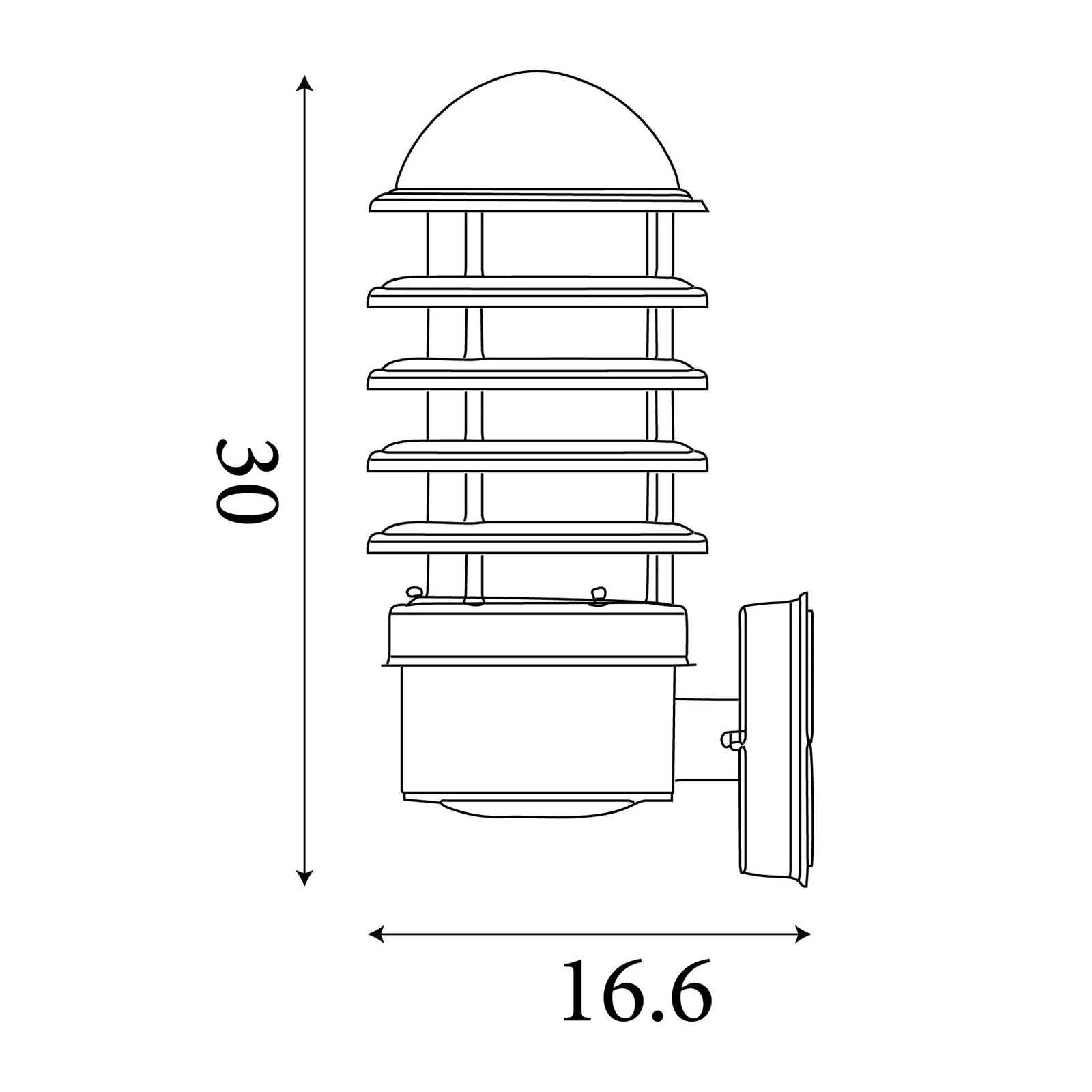 Sieninis lauko šviestuvas SEARCHLIGHT - LOUVRE