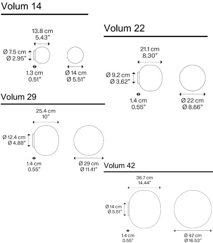 Sieninis/Lubinis šviestuvas LODES - VOLUM - Image 3