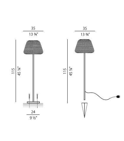 Lauko šviestuvas PANZERI - RALPH 115