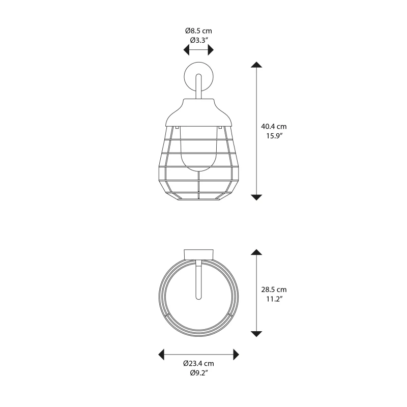 Sieninis lauko šviestuvas LODES - STITCH SMALL